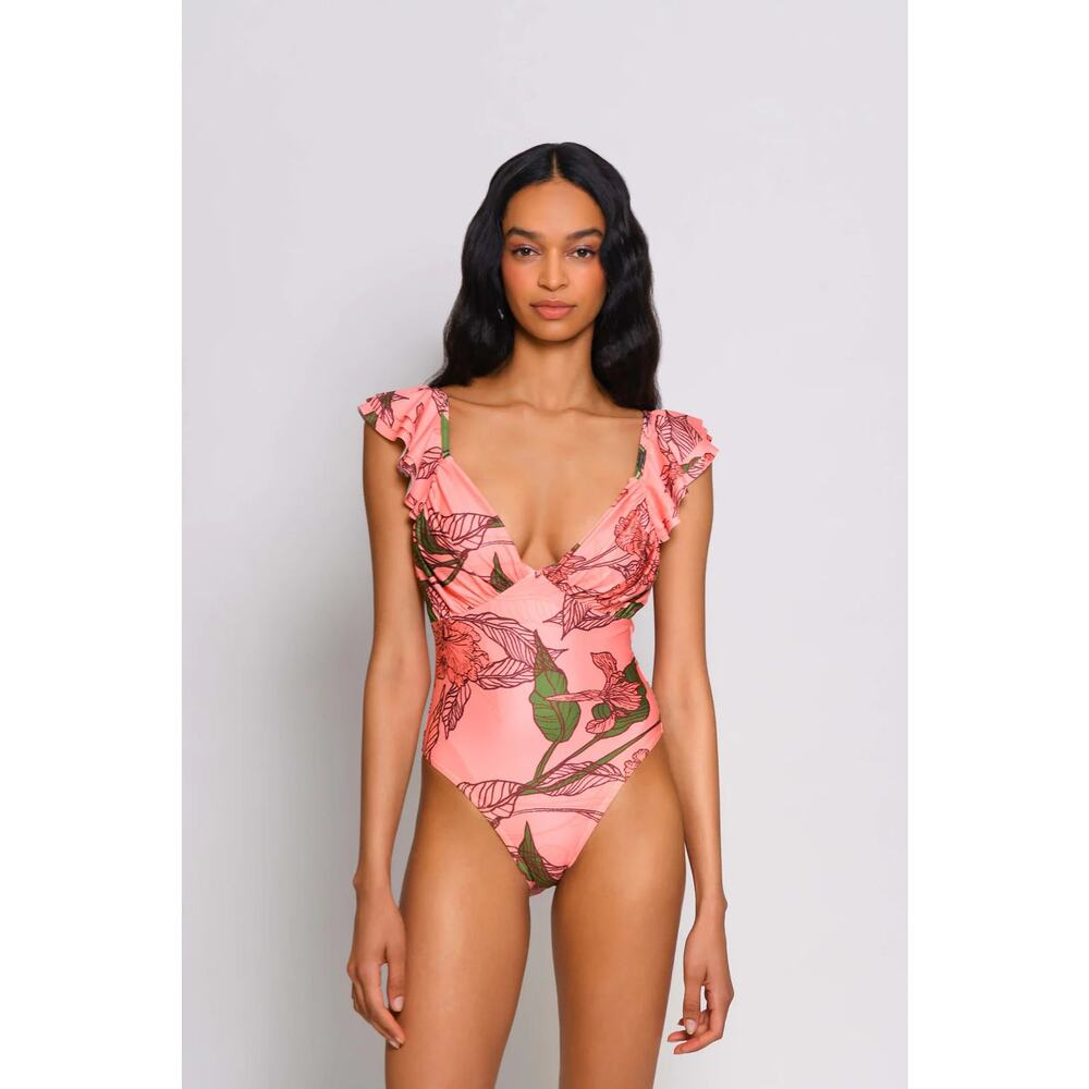 Hutch Cala One Piece - Pink Floral nwt size xl